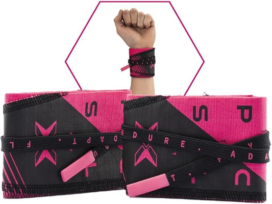 PICSIL Adjustable Wrist Support, Premium Fabric Weightlifting and Yoga Sweat Bands for Gym, for Women and Men, 1 Pair
