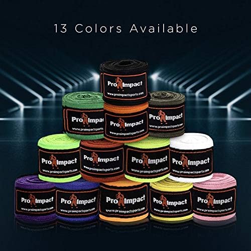 Pro Impact Mexican Style Hand Wraps for Men & Women – 180" Stretchable Boxing Wraps for MMA, Muay Thai, Kickboxing & Gym Training – Wrist & Knuckle Protection for Maximum Performance & Support
