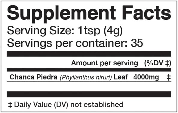 Anima Mundi Chanca Piedra Powder - Anima Mundi Supplements - Stone Breaker Chanca Piedra Powder for Tea - Wildcrafted Chanca Piedra Extract - Liver, Gallbladder & Kidney Cleansing Support (4oz / 114g)