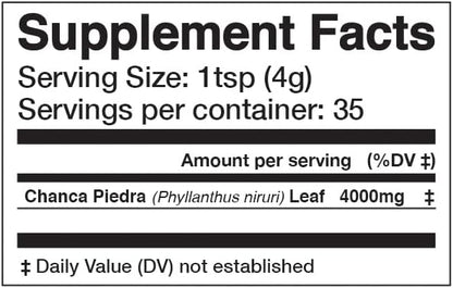 Anima Mundi Chanca Piedra Powder - Anima Mundi Supplements - Stone Breaker Chanca Piedra Powder for Tea - Wildcrafted Chanca Piedra Extract - Liver, Gallbladder & Kidney Cleansing Support (4oz / 114g)