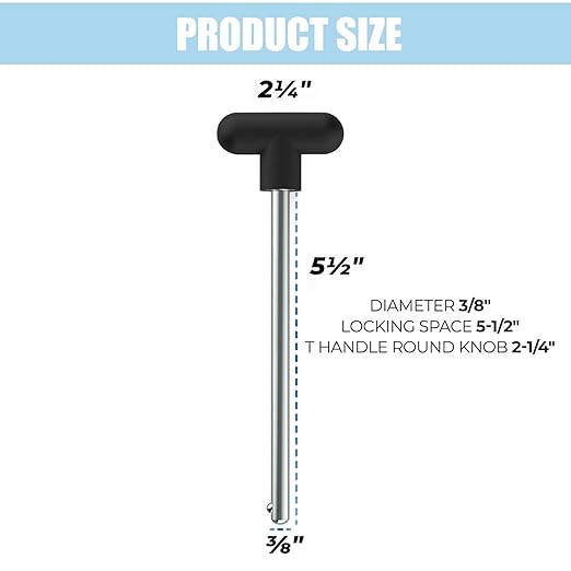 Weight Stack Pin, Universal Weight Stack Replacement,Weight Machine Pin for Home Gym Exercise Machine Parts & Accessories, Pin Tensile 3/8" Diameter 5-1/2" Locking Space