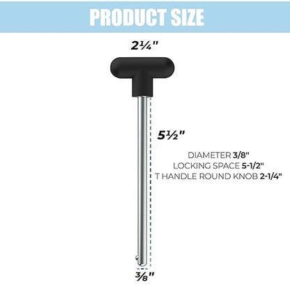 Weight Stack Pin, Universal Weight Stack Replacement,Weight Machine Pin for Home Gym Exercise Machine Parts & Accessories, Pin Tensile 3/8" Diameter 5-1/2" Locking Space