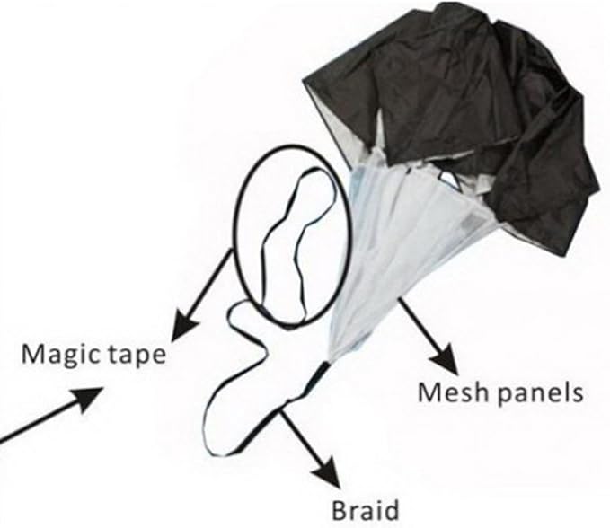 Running Speed Chute Resistance Parachute 56 inch Powerchute