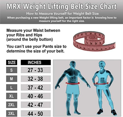 MRX Powerlifting Leather Belt 4" Wide 10mm Thickness 2 Prong