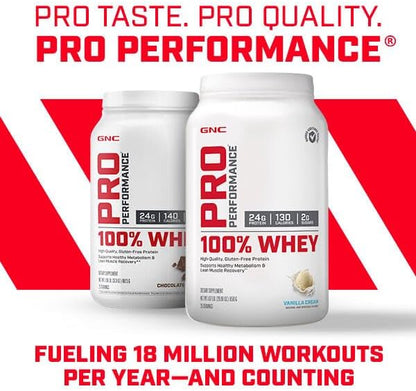 GNC Pro Performance 100% Whey Protein Powder | Supports Healthy Metabolism and Lean Muscle Recovery | Vanilla Cream | 25 Servings