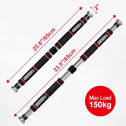 OneTwoFit Pull Up Bar Doorway Chin Up Bar Fitness（25.6 to 33.5 Inches Length）HK664