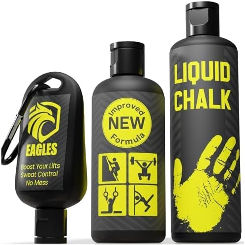 EAGLES Pro Grade Liquid Chalk 50, 120 or 280ml Mess-Free Chalk for Weightlifting, Gymnastics Rock Climbing, Dancing, Pole Grip, Sports & Workout Chalk - Sweat-Resistant and Long Lasting