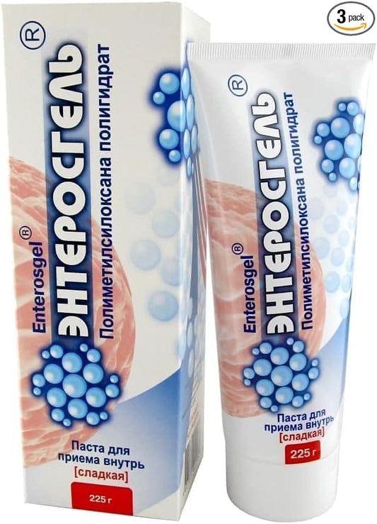 RIXET Sweet Enterosgel Set of 5 Toxin Binding Gel for Cleansing The Gut 225G Pack of 5