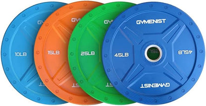 GYMENIST Bumper Plates is Made for 2 Inch 10 LB 55 LB