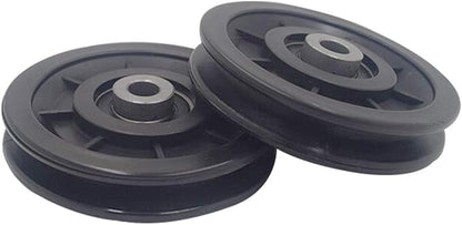LFJ 90mm/3.5" Nylon Bearing Pulley Wheel Replace for Gym Equipment Part Cable Merchine