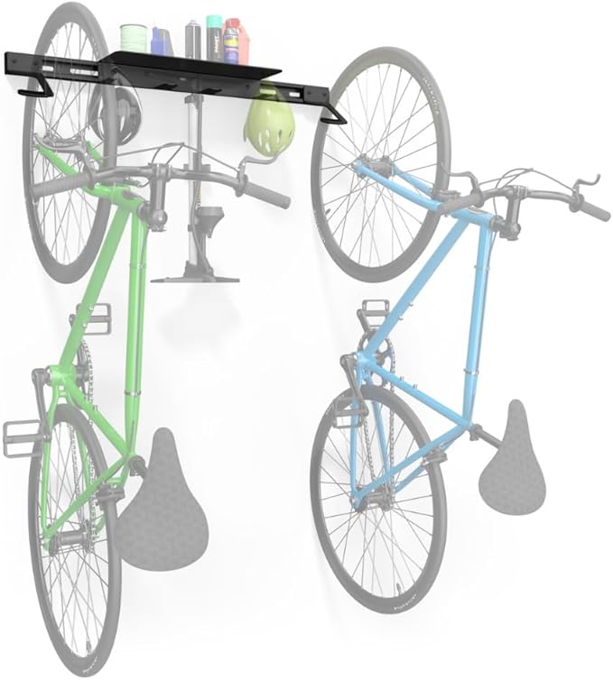 Koova Wall Mount Bike Rack | Steel Bike Mount | Adjustable Hangers | Easy Mount | USA Made