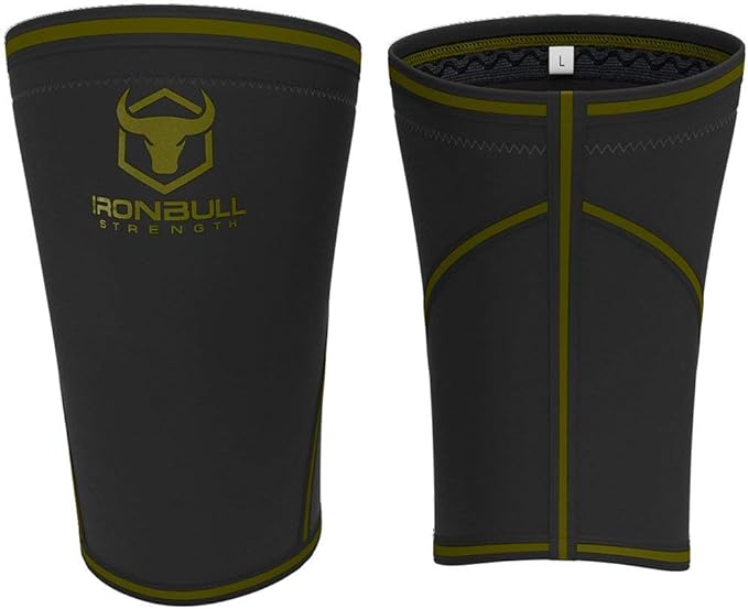 Iron Bull Strength 7mm Knee Sleeves (Pair) for Weightlifting & Powerlifting (USPA, IPL, IWF & USAW Approved) | High-Performance Knee Compression Support For Squats, Weight Lifting - Men and Women