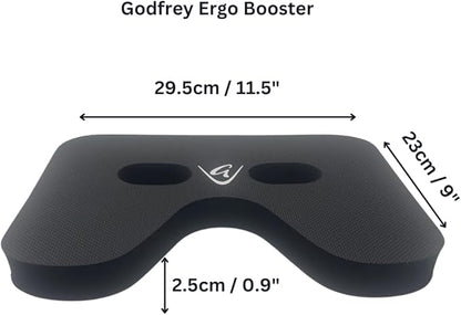 Godfrey Rowing Machine Booster seat Cushion Ergo seat pad for Concept 2 Rowing Machine Water Rower and Others. Neoprene Based pad, Flexible, Comfortable, Washable with Rubber Textured Outer for Grip