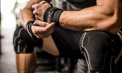 Harbinger Pro 20-Inch WristWraps with Thumb Loop for Weightlifting (pair) , Black