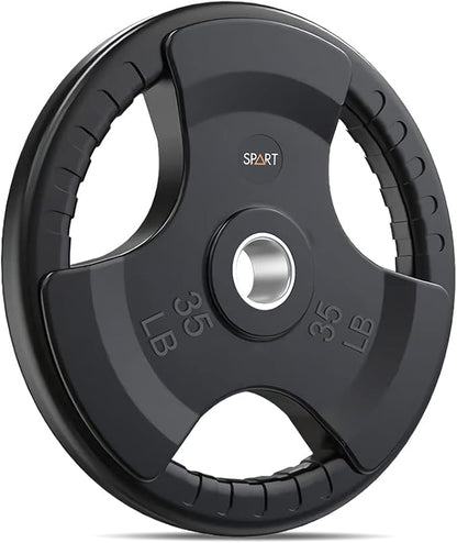 SPART Weight Plate 2-Inch Rubber Coated Olympic Grip Gym(5LB/10LB/25LB/35LB/45LB)