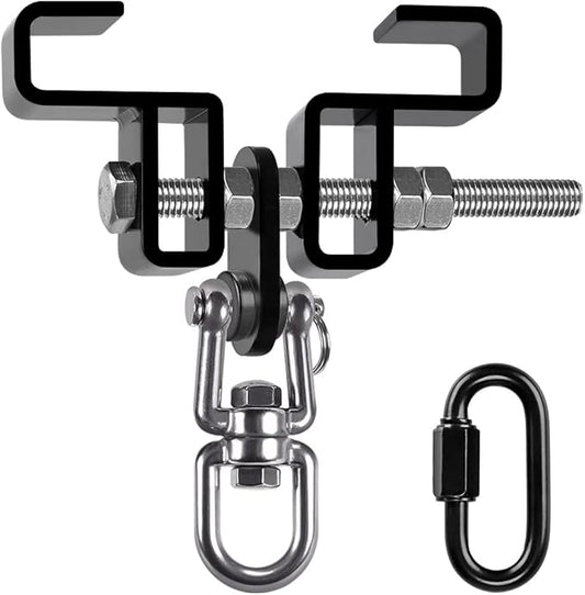 SELEWARE Heavy Duty Steel Beam Clamp, Heavy Bag Mount, Punching Bag Hanger Heavy Duty Holder for Boxing, Muay Thai and MMA Training (with Carabiner)