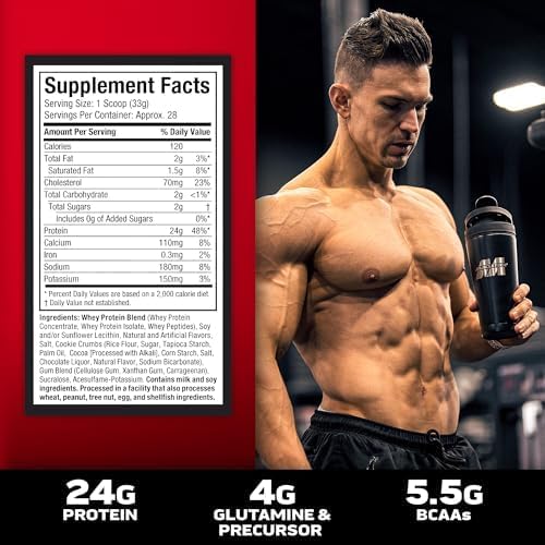 Whey Protein Powder , MuscleTech Nitro-Tech Whey Gold Protein Powder , Whey Protein Isolate Smoothie Mix , Protein Powder for Women & Men , Vanilla Protein Powder, 2 lbs (28 Servings)-package varies
