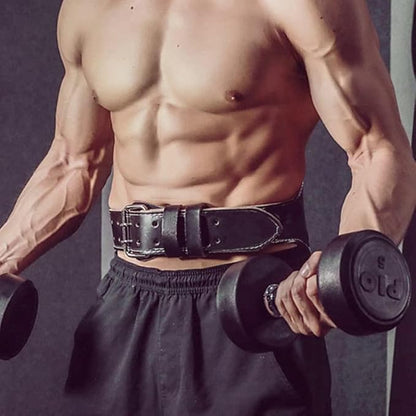 Weight Lifting Belt for Fitness Gym-Adjustable Pu Leather