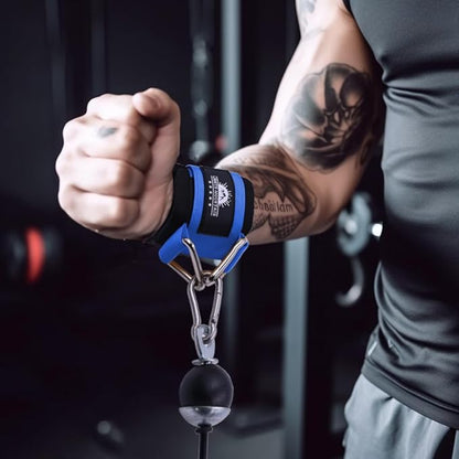 Adjustable Wrist Cuffs Neoprene Padded Straps for Cable Machines Strength Training Equipment