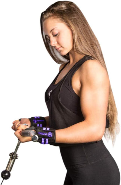 Women Wrist Wraps with Thumb Loops - 12" Professional Grade - Wrist Support Brace and Compression for Cross Training, Weight Lifting, Powerlifting, Strength Training