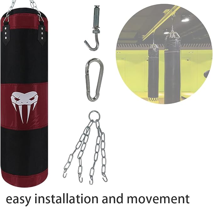 SOTF Heavy Bag Boxing Set Punching Bags for Adults Heavy Duty Hanging Punching Bag Unfilled