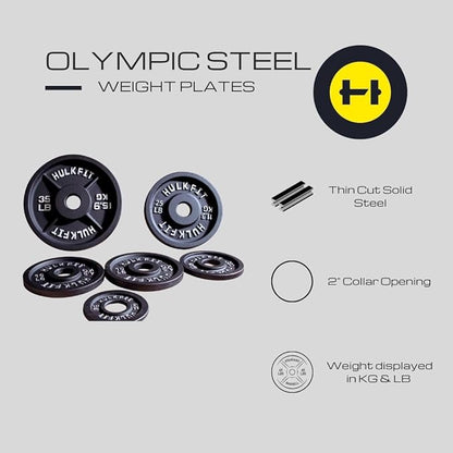 HulkFit 2-inch Olympic Steel Weight Plate with Anti-Rust