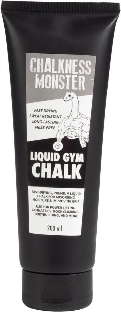 Chalkness Monster Liquid Gym Chalk - Mess-Free - Premium Sweat Resistant Long Lasting Grip - Quick Dry Hand Grip for Gymnastics, Rock Climbing, Power Lifting and More