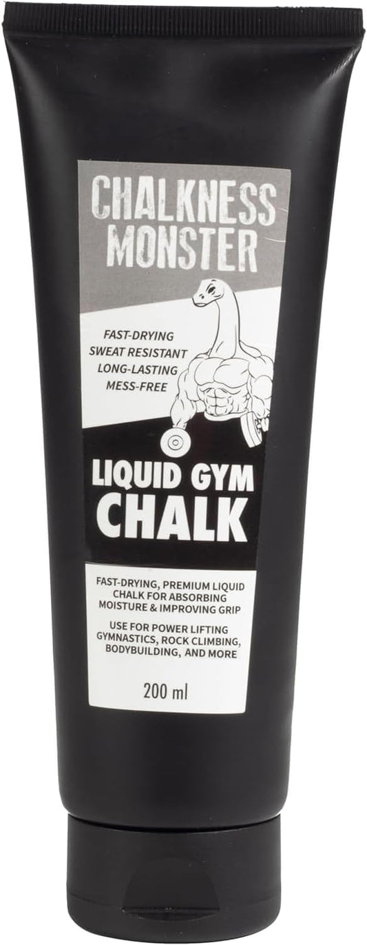 Chalkness Monster Liquid Gym Chalk - Mess-Free - Premium Sweat Resistant Long Lasting Grip - Quick Dry Hand Grip for Gymnastics, Rock Climbing, Power Lifting and More
