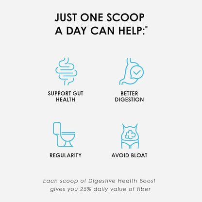 BODi Digestive Health Boost Fiber Supplement - Supports Gut Health & Regularity - Chicory Root, Pea Fiber, Psyllium Husk - Heart Health Benefits with Chia & Flaxseed, 7g Fiber per Serving, 20 Servings