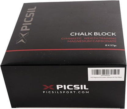 PICSIL Chalk Block - Magnesium in Block or Dust for Gymnastics, Climbing, Weightlifting, Dance Bar, Crosstraining. Make The Best Grip in All Your Activities