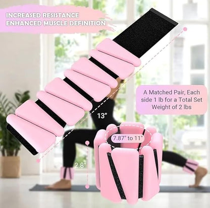 Premium & Versatile, Weights for Women at Home, At Home Workout Equipment, Pesas para Ejercicios, Weights for Men, WeightsSet, YogaSets, Ankle Weights, Arm Weights, Fitness Gifts, Pilates Gifts, Wrist & Ankle Weights- Set of 2(1LB Each)