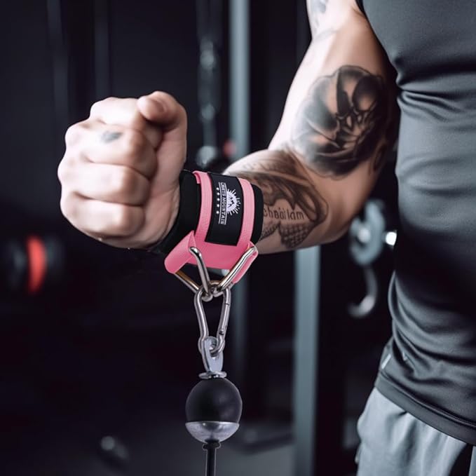 Adjustable Wrist Cuffs Neoprene Padded Straps for Cable Machines Strength Training Equipment