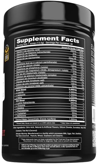 Project #1 AminoEVolution: Muscle Support & Recovery | BCAA's, EAA's, Electrolytes Powder | Keto-Friendly Energy Boost | Pre Workout for Men & Women | 30 Servings - Cherry Ice | Amino Acids