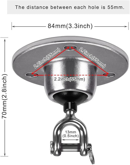 BeneLabel Speed Bag Swivel - Stainless Steel Speedbag Swivel with 360° Rotation - Boxing Bearing Swivel for Punching Bag - Easy Setup On Hanging Punching Speed Bag Platform Stand