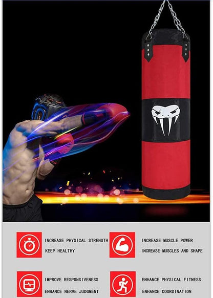SOTF Heavy Bag Boxing Set Punching Bags for Adults Heavy Duty Hanging Punching Bag Unfilled