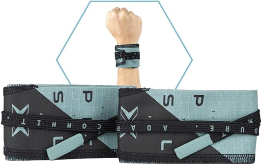 PICSIL Adjustable Wrist Support, Premium Fabric Weightlifting and Yoga Sweat Bands for Gym, for Women and Men, 1 Pair