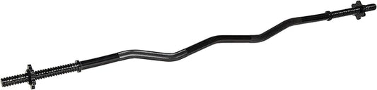 Signature Fitness Standard Olympic Super Curl Barbell Curl 48 inch