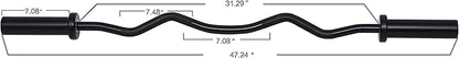 Olympic Super Curl Barbell Curl Bar Threaded Curl Bar 48 inch