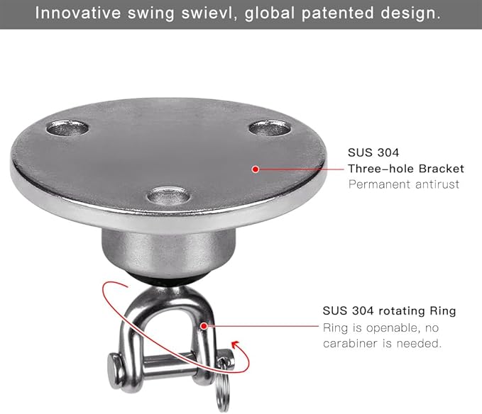 BeneLabel Speed Bag Swivel - Stainless Steel Speedbag Swivel with 360° Rotation - Boxing Bearing Swivel for Punching Bag - Easy Setup On Hanging Punching Speed Bag Platform Stand