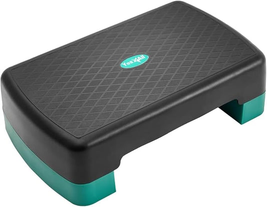 Yes4All 18.9" Aerobic Exercise Step Platform with 2 Risers 3" 5.1" 5.1" for