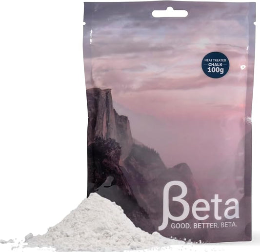 Beta Rock Climbing Chalk Premium, Heat Treated Loose Powdered Rock Climbing Chalk Made with 100% Magnesium Carbonate. 100% of Profits Donated. The Strongest Grip Possible. (Chalk Powder, Hand Chalk)