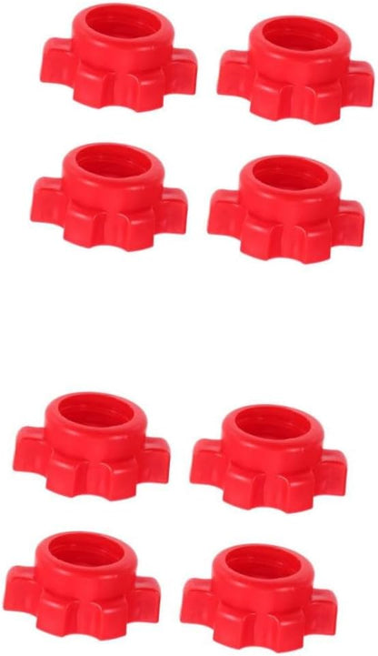 Kisangel 8pcs Dumbbell Screw Nuts Dumbbell Hex Nut Rotate Fastener Clip Spinlock Collars Barbell Nut for Dumbell Gym Machines
