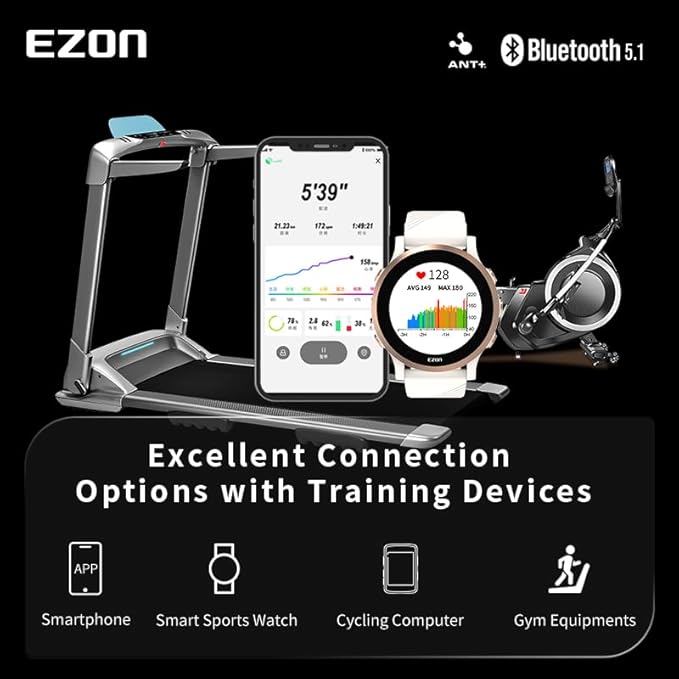 C009Pro Heart Rate Monitor Chest Strap with Bluetooth 5.1& ANT+,HR Monitor Chest Sensor,Up to 365 Days Battery Life,Adjustable Design for Running Cycling Gym,Compatible with Polar/Strava/Wahoo/Peloton
