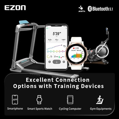 C009Pro Heart Rate Monitor Chest Strap with Bluetooth 5.1& ANT+,HR Monitor Chest Sensor,Up to 365 Days Battery Life,Adjustable Design for Running Cycling Gym,Compatible with Polar/Strava/Wahoo/Peloton