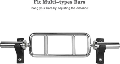 Luwint Wall Mounted Horizontal Barbell Holder, 1 Bar/2 Bars Storage Rack