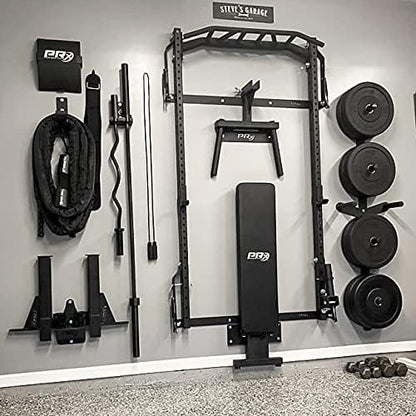 PRx Performance Wall Mounted Ab Mat Holder - Abdominal Exercise Mat Storage, Space Saving, Ideal Home Gym Rack, Commercial Gyms & Ab Workout Support, Gym Wall Storage Solution, Black Powder Coated