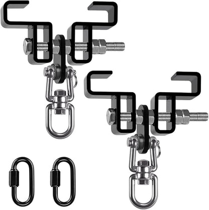 SELEWARE Heavy Duty Steel Beam Clamp, Heavy Bag Mount, Punching Bag Hanger Heavy Duty Holder for Boxing, Muay Thai and MMA Training (with Carabiner)