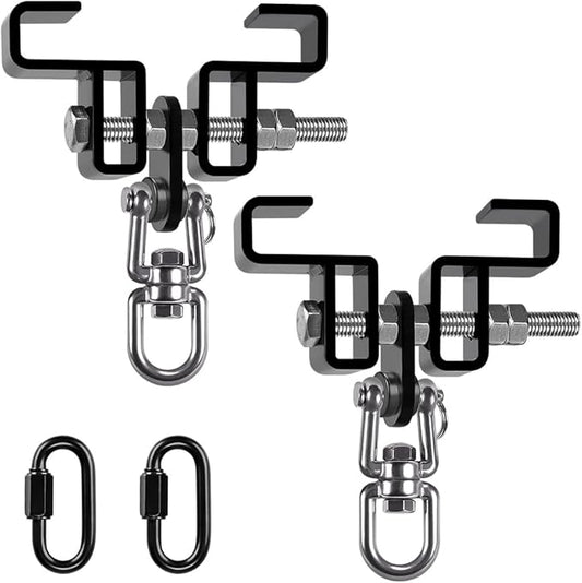 SELEWARE Heavy Duty Steel Beam Clamp, Heavy Bag Mount, Punching Bag Hanger Heavy Duty Holder for Boxing, Muay Thai and MMA Training (with Carabiner)