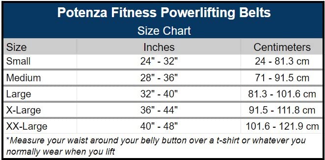 Potenza Fitness Classic Powerlifting Belt 10 mm