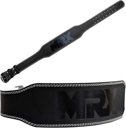 MRX Weight Lifting Belt Genuine Leather - 4 8mm Thick
